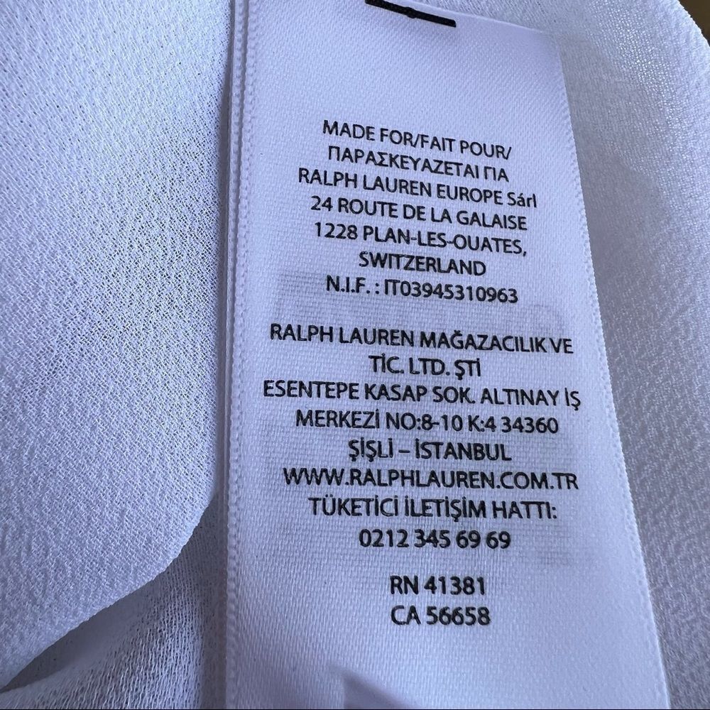 Ralph Lauren White cotton dress size 4 NWT - Picture 15 of 16